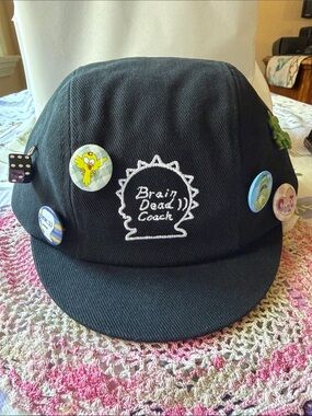 🧢🧠🧢 Coach Brain Dead Biker Pin Hat 🧢🧠🧢 NWT 🧢🧠🧢
